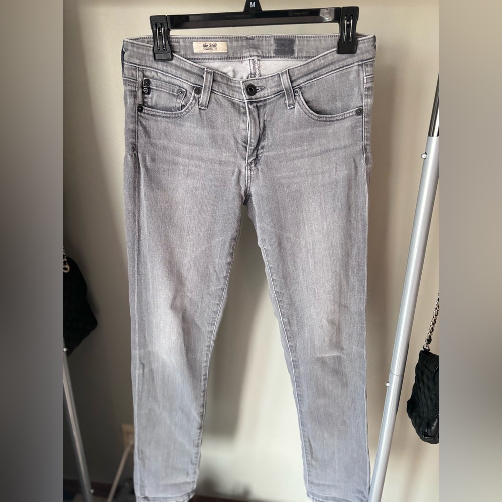 AG Women Grey Straight CigaretteJeans Size 27R